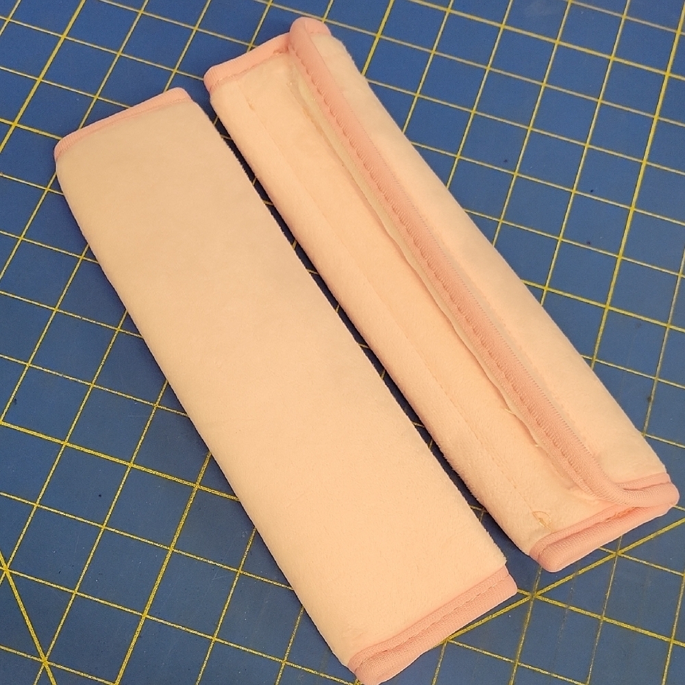 Pink Car Seat Belt Velcro Covers Super Soft 8.5" x 2"